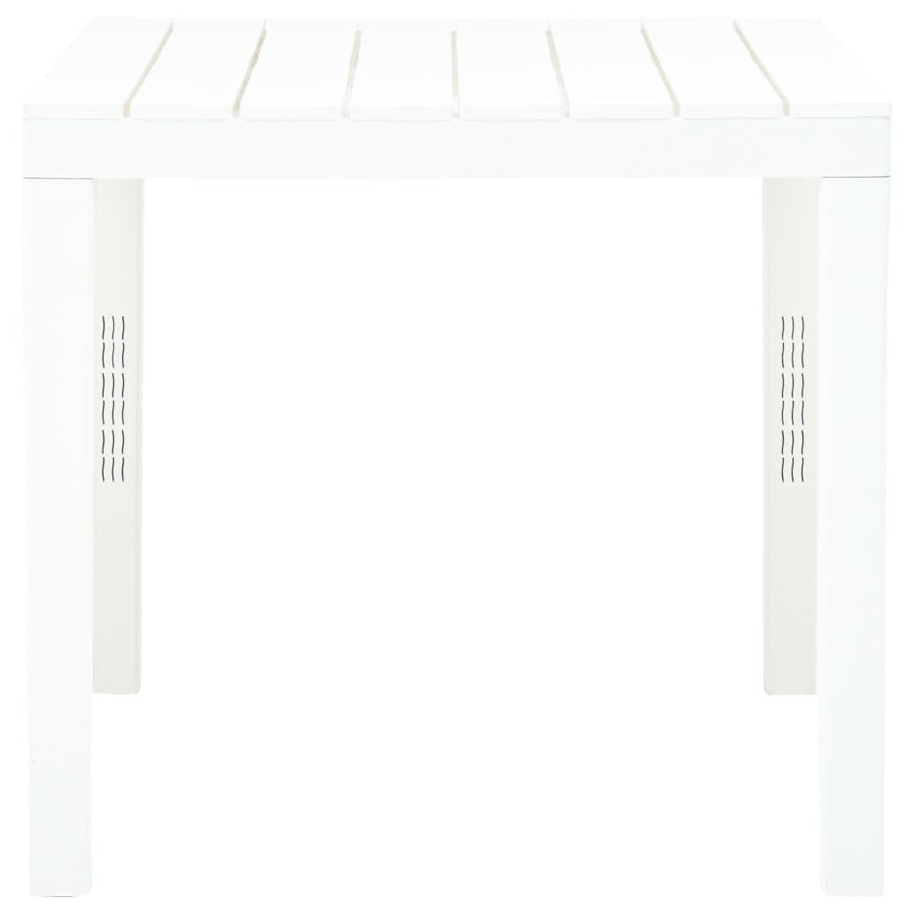 Gartentisch Weiss 78 x 78 x 72 cm Kunststoff
